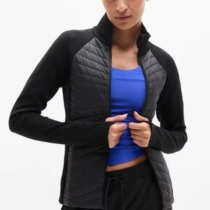 Athleta Black Quilted Puffer Jacket